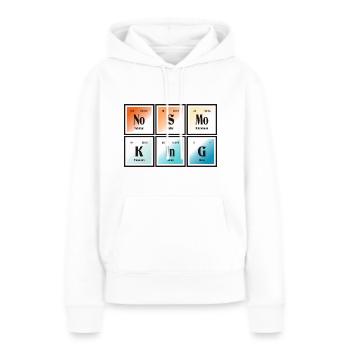 28 Non-fumeur3 Sc - Sweat à capuche Premium bio Femme - blanc - Devant - Julia (174cm)