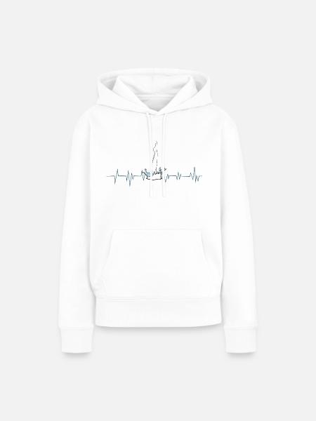 Water is my live - Frauen Premium Bio Hoodie - Weiß