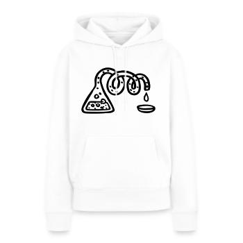 Science lab 1 - Sweat à capuche Premium bio Femme - blanc - Devant - Julia (174cm)