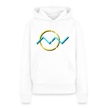 90s Geometry 8 - Women’s Premium Organic Hoodie - white - Front - Julia (174cm)