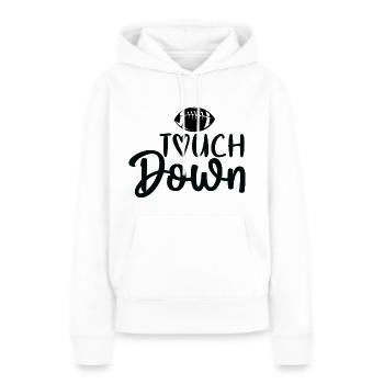 Touchdown - Football - Sweat à capuche Premium bio Femme - blanc - Devant - Julia (174cm)