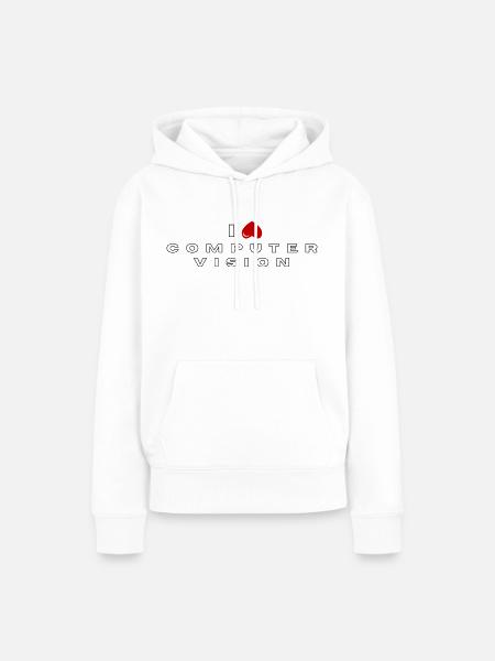 Ich hasse Computer Vision - Frauen Premium Bio Hoodie - Weiß