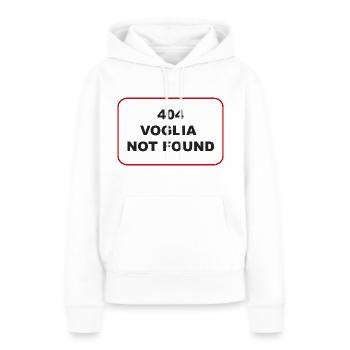 FEHLER 404: VOGLIA NICHT GEFUNDEN - Frauen Premium Bio Hoodie - Weiß - Vorne - Julia (174cm)