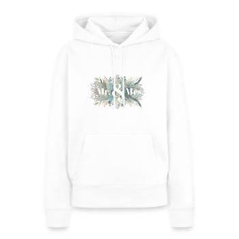 M. & Mme Eucalyptus personnalisable - Sweat à capuche Premium bio Femme - blanc - Devant - Julia (174cm)
