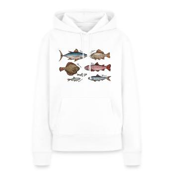 Meerestiere - Frauen Premium Bio Hoodie - Weiß - Vorne - Julia (174cm)