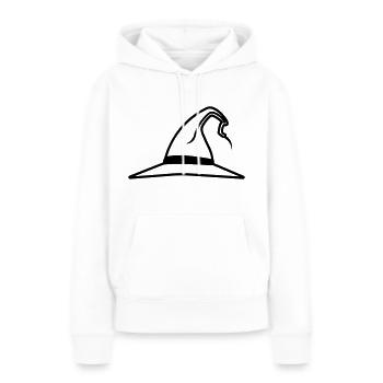 chapeau magique - Sweat à capuche Premium bio Femme - blanc - Devant - Julia (174cm)