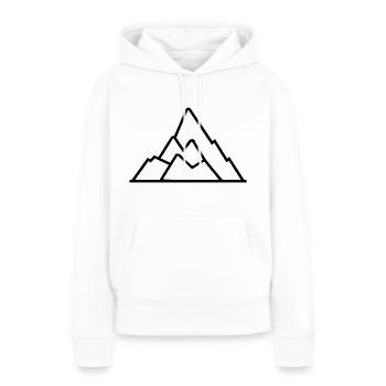 Berg - Frauen Premium Bio Hoodie - Weiß - Vorne - Julia (174cm)