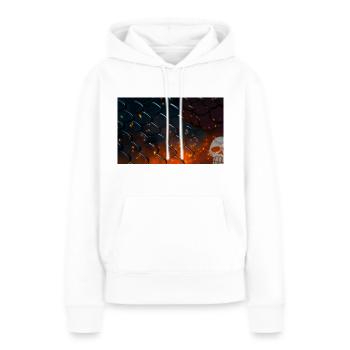 Kaido / Kaidou - OP - Sweat à capuche Premium bio Femme - blanc - Devant - Julia (174cm)