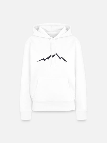 Berg Mountain - Frauen Premium Bio Hoodie - Weiß