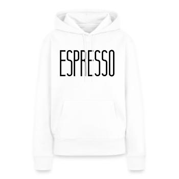 espresso - Frauen Premium Bio Hoodie - Weiß - Vorne - Julia (174cm)