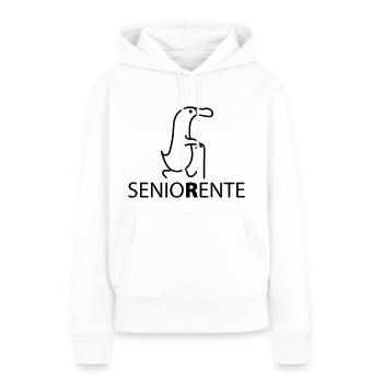 Senior Ente Rente - Frauen Premium Bio Hoodie - Weiß - Vorne - Julia (174cm)