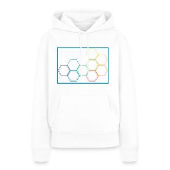 Achtecken - Frauen Premium Bio Hoodie - Weiß - Vorne - Julia (174cm)