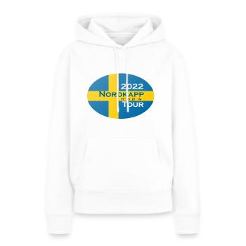 nordkapptour oval - Frauen Premium Bio Hoodie - Weiß - Vorne - Julia (174cm)