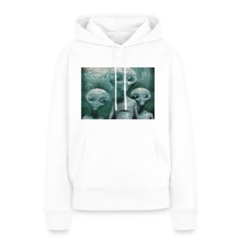 Aliens in the Mist - Women’s Premium Organic Hoodie - white - Front - Julia (174cm)