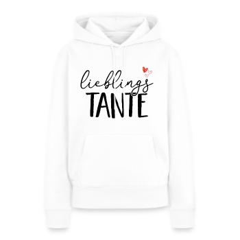 Lieblings Tante - Schwester Geschenk Liebe Familie - Frauen Premium Bio Hoodie - Weiß - Vorne - Julia (174cm)