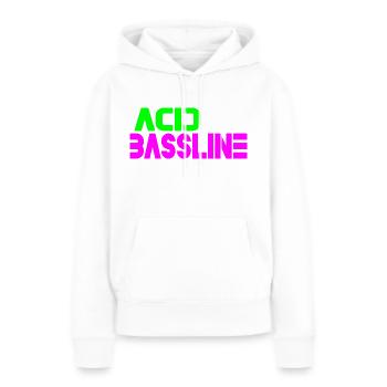 Ligne de basse acide - Sweat à capuche Premium bio Femme - blanc - Devant - Julia (174cm)