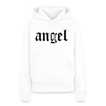 angel - Frauen Premium Bio Hoodie - Weiß - Vorne - Julia (174cm)