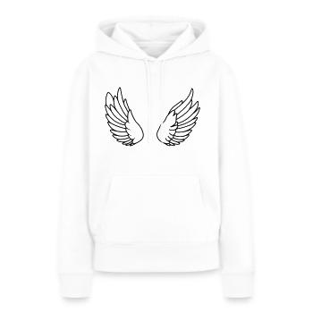 Ailes d'ange - Sweat à capuche Premium bio Femme - blanc - Devant - Julia (174cm)