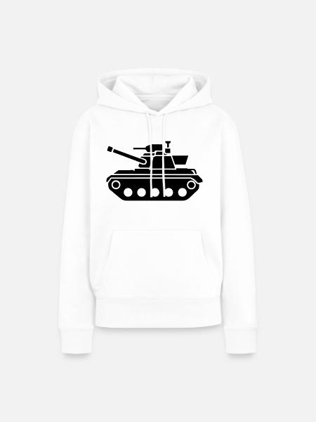 Panzer - Frauen Premium Bio Hoodie - Weiß