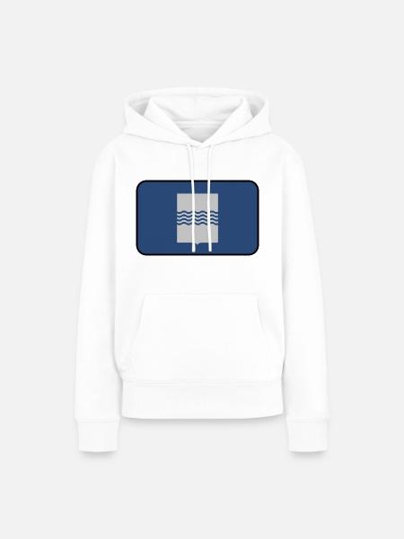 Flaggenlogo der Basilikata - Frauen Premium Bio Hoodie - Weiß