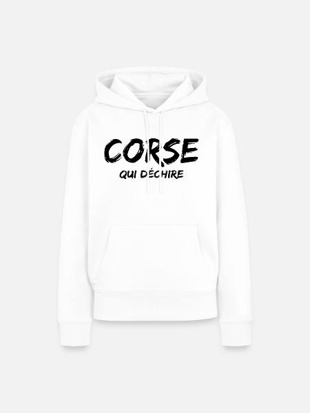 Korsika, das rockt - Frauen Premium Bio Hoodie - Weiß