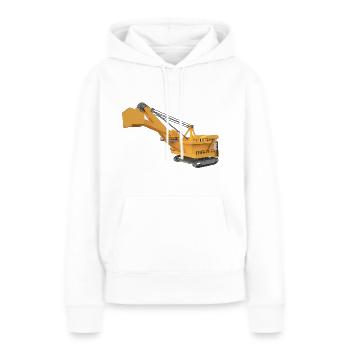 Énorme excavatrice - Sweat à capuche Premium bio Femme - blanc - Devant - Julia (174cm)