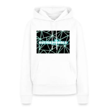 RESTER HUMBLE - Sweat à capuche Premium bio Femme - blanc - Devant - Julia (174cm)