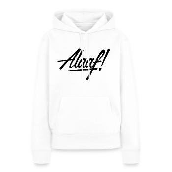 Alaaf! design noir - Sweat à capuche Premium bio Femme - blanc - Devant - Julia (174cm)