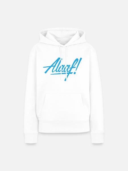 Alaaf! Design blau - Frauen Premium Bio Hoodie - Weiß