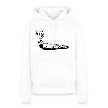 Joint - Frauen Premium Bio Hoodie - Weiß - Vorne - Julia (174cm)