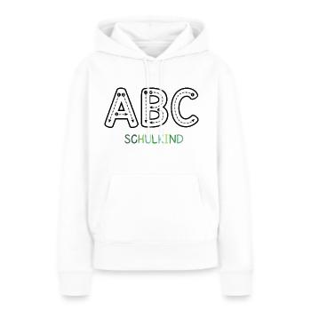 ABC Écolier - Sweat à capuche Premium bio Femme - blanc - Devant - Julia (174cm)