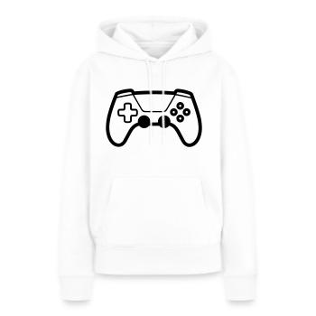 Videospiel-Controller - Frauen Premium Bio Hoodie - Weiß - Vorne - Julia (174cm)
