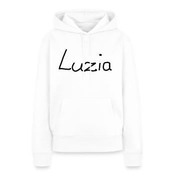 Luzia - Frauen Premium Bio Hoodie - Weiß - Vorne - Julia (174cm)