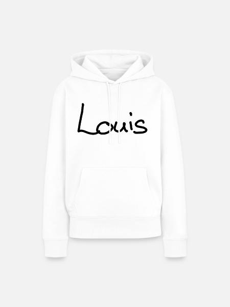 Louis - Frauen Premium Bio Hoodie - Weiß