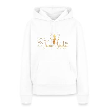 Team Bride gold elfe 2 - Frauen Premium Bio Hoodie - Weiß - Vorne - Julia (174cm)