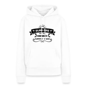 Nageoires de natation sont mes préférés - Sweat à capuche Premium bio Femme - blanc - Devant - Julia (174cm)