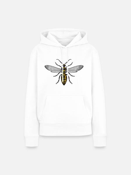 Wespe - Frauen Premium Bio Hoodie - Weiß