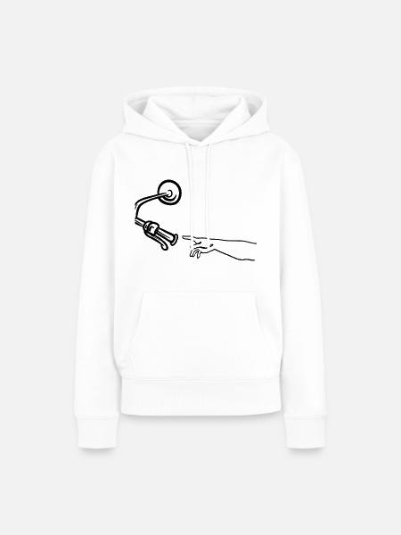 Göttliches Motorrad - Frauen Premium Bio Hoodie - Weiß