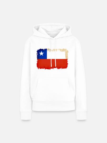 Chile - Frauen Premium Bio Hoodie - Weiß