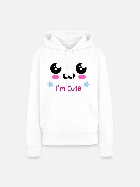 Cute Design - Frauen Premium Bio Hoodie - Weiß