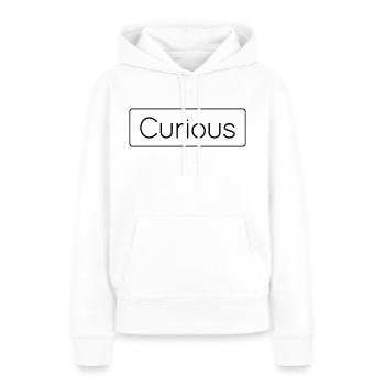 Curieux minimaliste - Sweat à capuche Premium bio Femme - blanc - Devant - Julia (174cm)