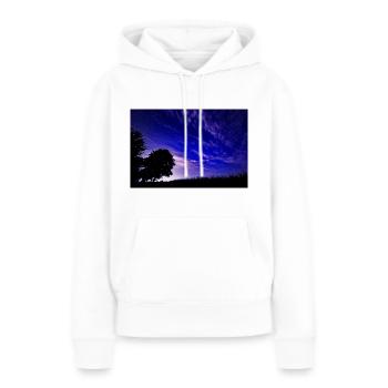 Nachthimmel Bekleidung - Frauen Premium Bio Hoodie - Weiß - Vorne - Julia (174cm)