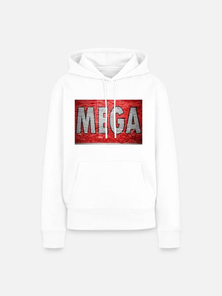 Mega Ziegelsteinmauer Graffiti - Frauen Premium Bio Hoodie - Weiß