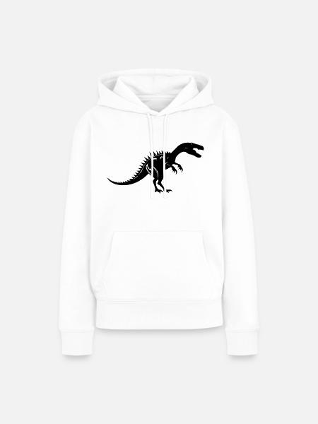 Dino - Frauen Premium Bio Hoodie - Weiß