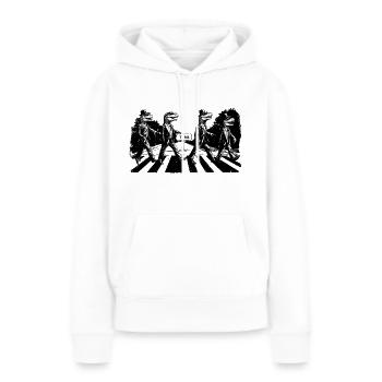 Trex Dinosaur Abbey Road London Dinosaurier - Women’s Premium Organic Hoodie - white - Front - Julia (174cm)