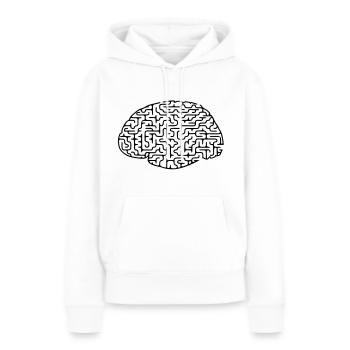 Brain - Women’s Premium Organic Hoodie - white - Front - Julia (174cm)