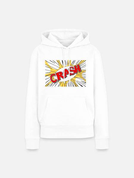 Pop Art Crash - Frauen Premium Bio Hoodie - Weiß