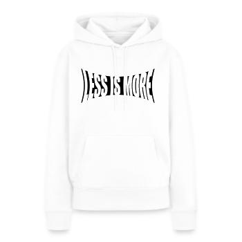 Slogan Logo Minimalisme - Sweat à capuche Premium bio Femme - blanc - Devant - Julia (174cm)