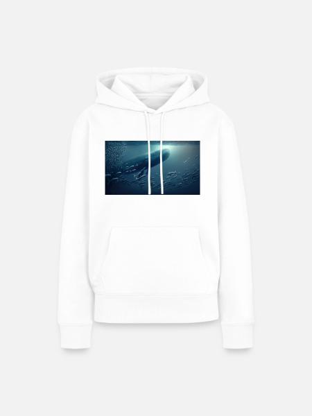 Wal und Fisch - Frauen Premium Bio Hoodie - Weiß