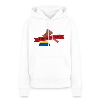 Putin vor Gericht - Frauen Premium Bio Hoodie - Weiß - Vorne - Julia (174cm)